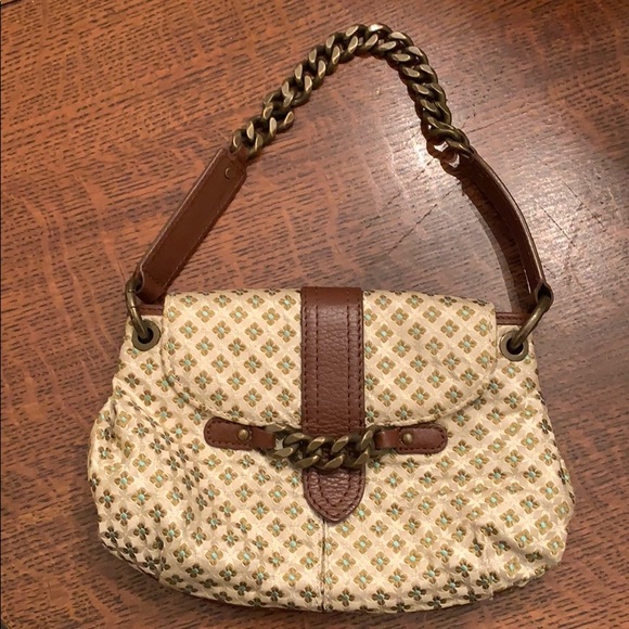 J. Crew Handbags - J. Crew Vintage Style Silk Bag with Chain Strap